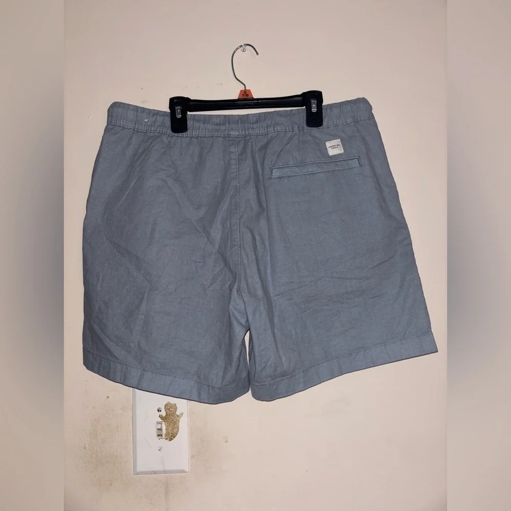 American Eagle Mens Flex Nylon Drawstring Waist Pull On Cargo Jogger Shorts SZ M